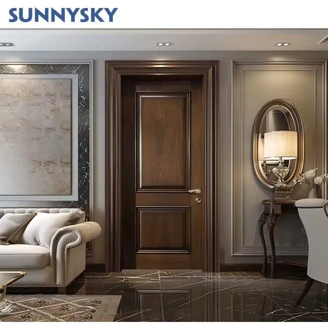 Sunnysky дешевые простые современные гостиничные апартаменты интерьерные деревянные панели белые двери для спальни