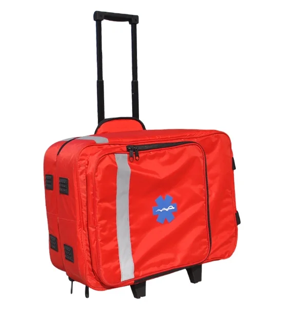 Professional large travel trolley EMT medical kit backpack