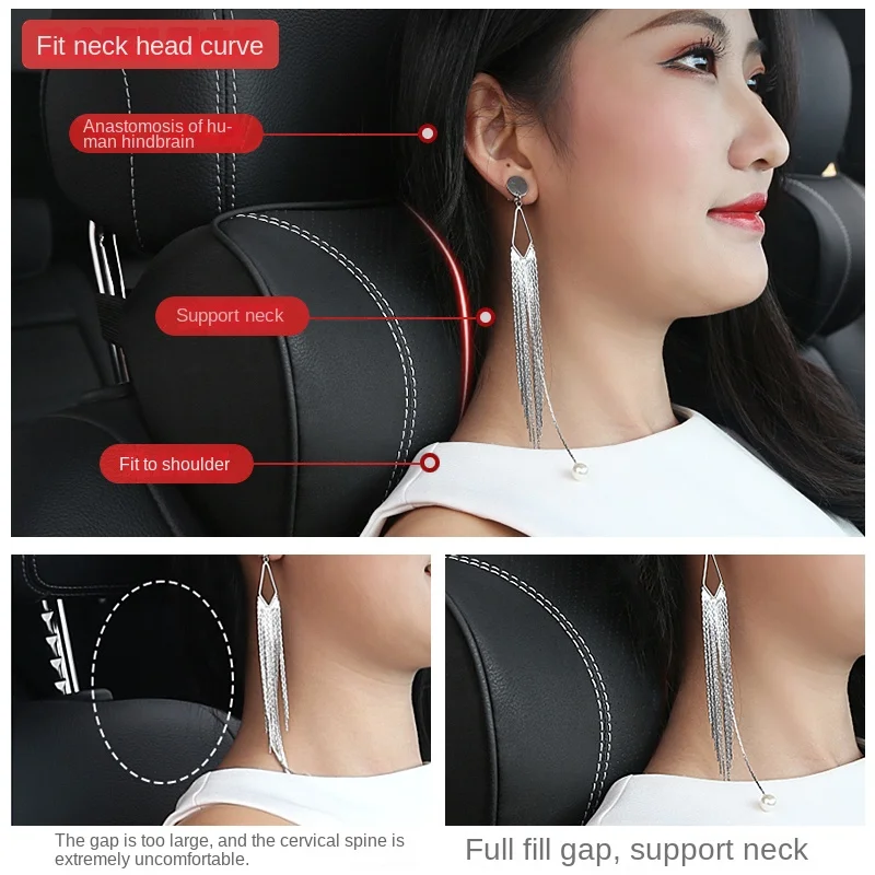 Factory Direct Business BMW Car Seat Pillow Headrest Neck Support Car Back Cushion Lumbar Support Set