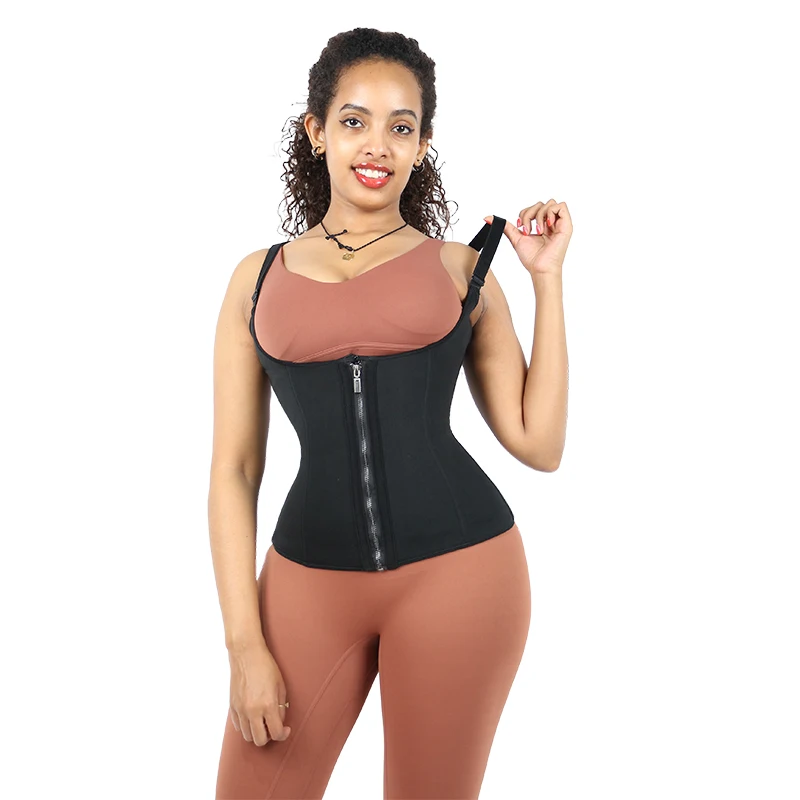 Женский корсет для талии NANBIN, корсет для коррекции живота со стальными косточками, неопреновый корсет для коррекции фигуры с регулируемыми лямками