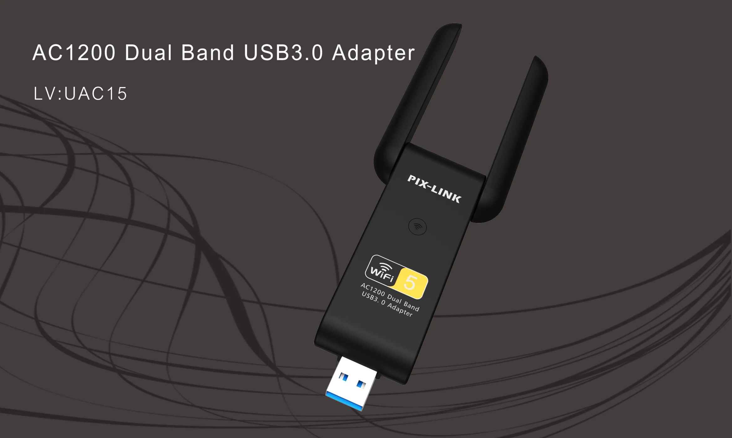  PIXLINK LV-UAC15 Высокое качество 1200 м USB3.0 адаптер Двухдиапазонная беспроводная сетевая