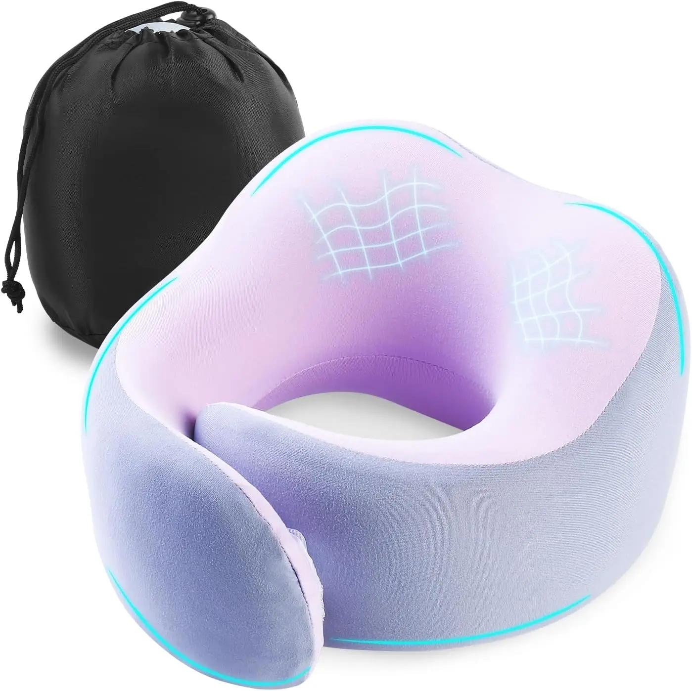 2024 New Hot Design Travel Pillow for Airplane, Neck Pillow for Travel, 360 Degree Snail Memory Foam Travel Neck Pillow