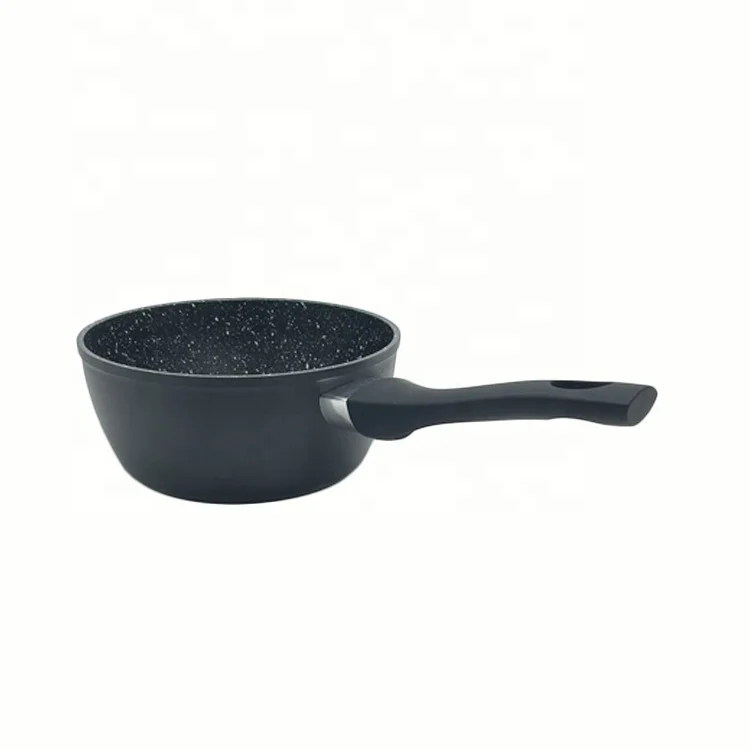 14cm 16cm 18cm Metal Aluminum Milk Pot Mini Coffee Cooking Pot Non Stick Coating Saucepan with Soft Touch Handle
