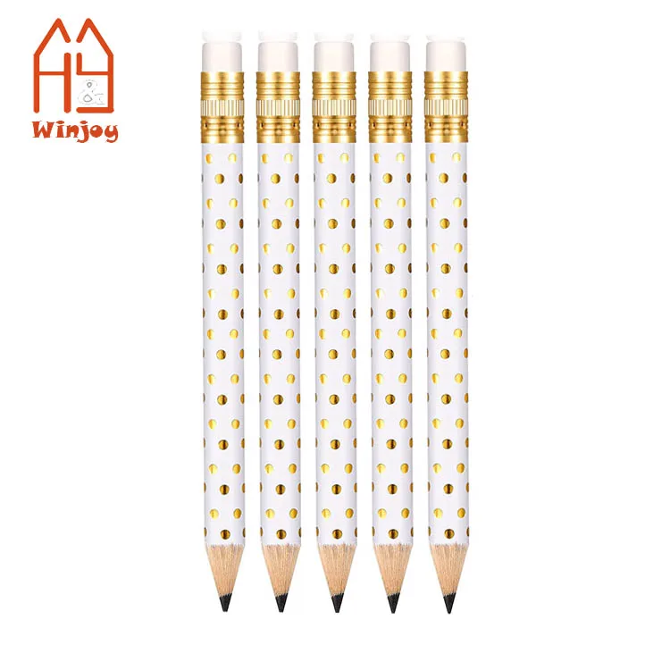 Half Eraser Golf Pencils for Baby Bridal Shower Mini Game Pencils Sharpened Wooden Pocket Pencil for Wedding