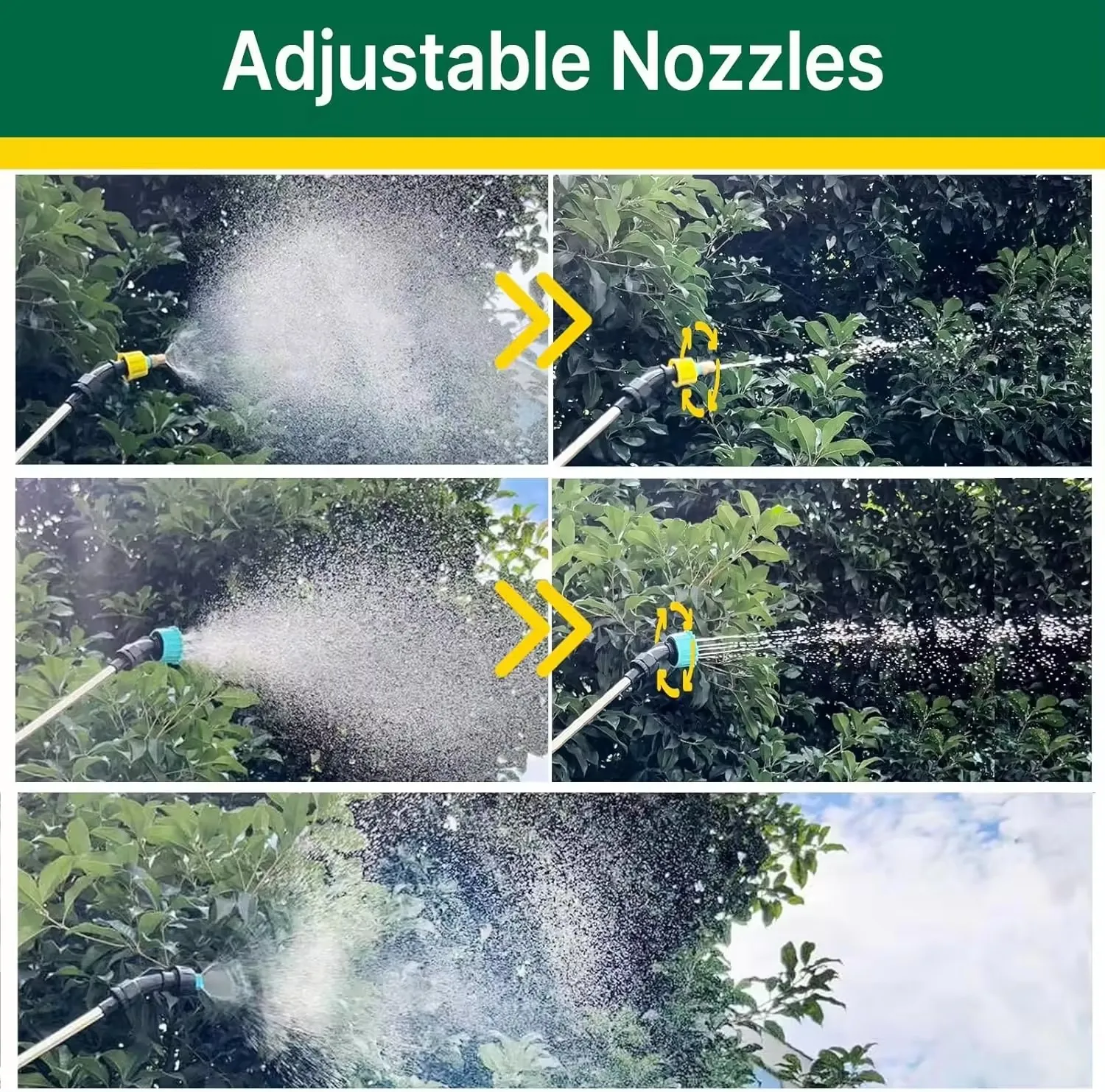 Garden Electric Sprayer Battery Powered Sprayer Wand USB Rechargeable Portable Watering Wand with Telescopic Rod