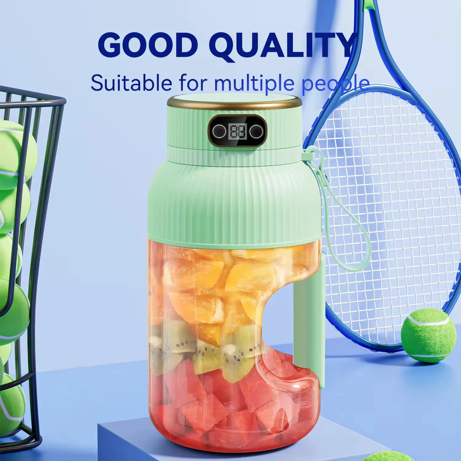 Electric Juice Cup 1.5L Large Capacity USB Type-C Sports Fruit Mixer Blender Portable Milkshake Smoothie Juicer Blender