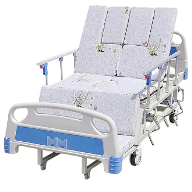 Made-in-China nursing bed for the elderly, high-grade hospital bed headboard, wholesale electric rotating nursing bed