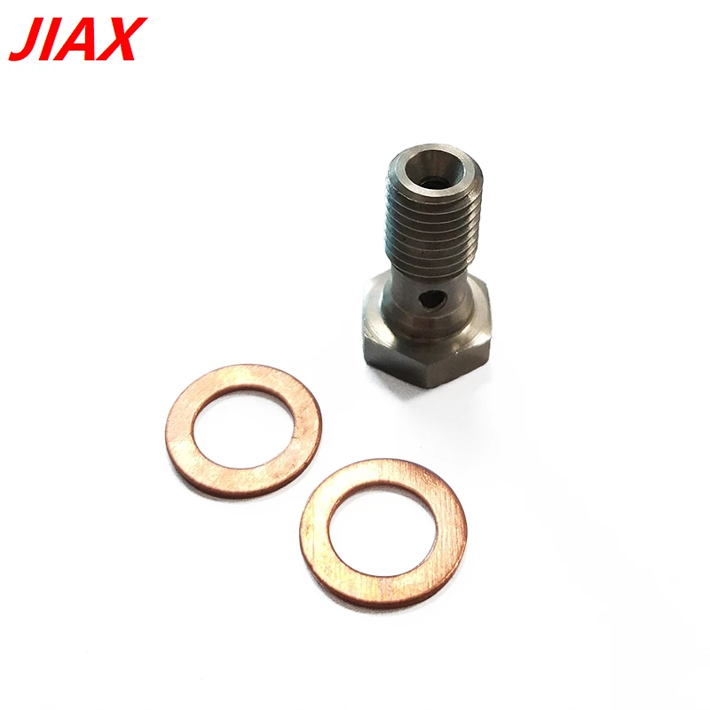 cnc turning auto part M10X1.25 Single hole hollow screw For brake line stainless steel brake fuel pipe screw fitting