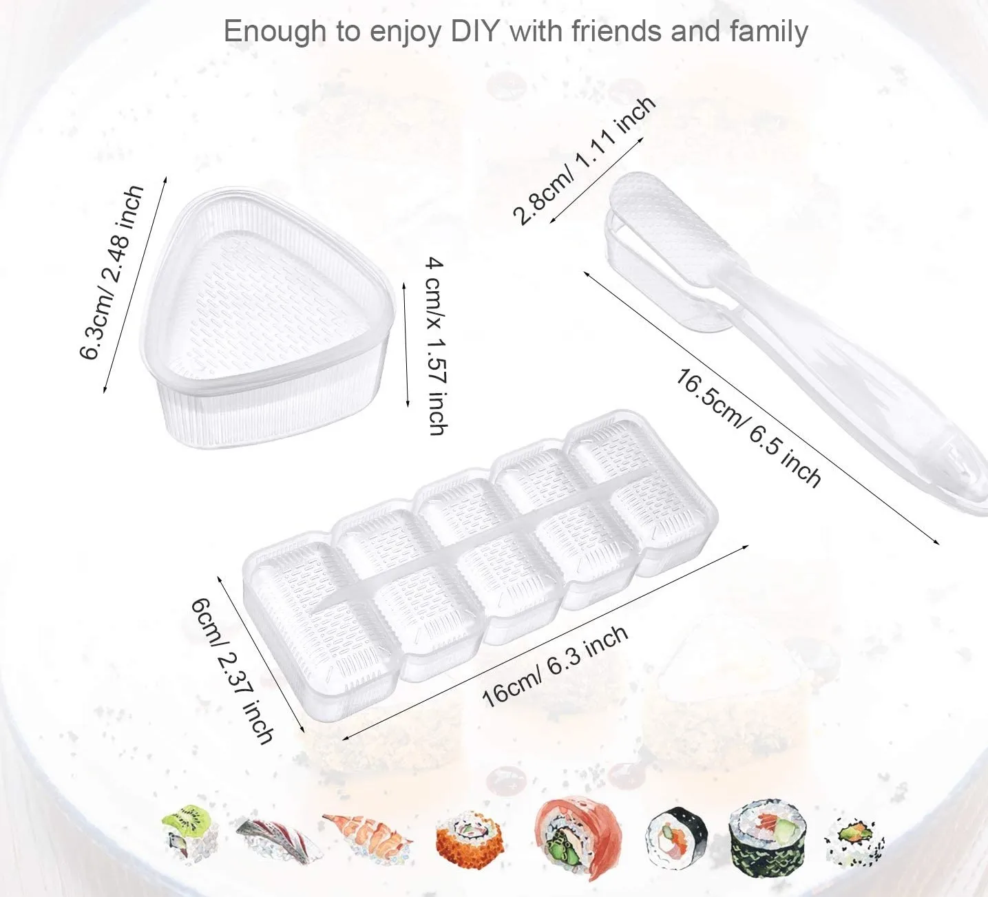 Mold Nigiri Sushi Making Kits Triangle Shape Sushi Press Mold  Sushi Maker