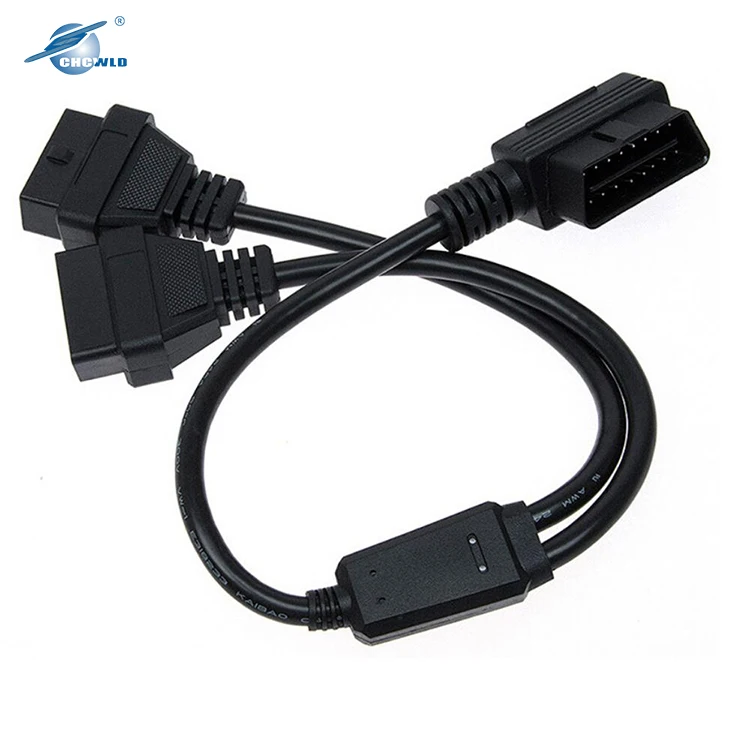 Customized OBD pulg cable 14 16 PIN male to female diagnostic for electrical wire harnss