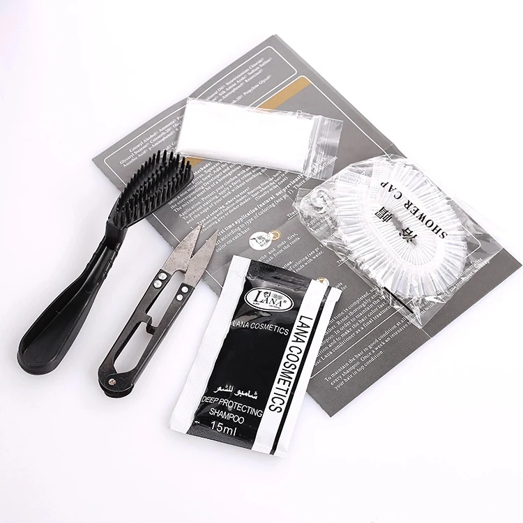 100% gray covered private brand professional non-ammonia blue black organic 60ml*4 Hair Dye 9 set