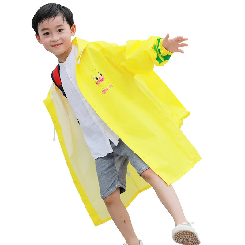 Manufacturer Supplier Custom Logo Polyester Cartoon Raincoats For Kids boy girl