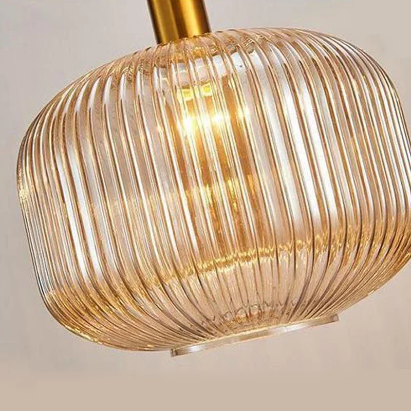 Nordic Glass LED Pendant Lights Creative Living Room Lamp Simple Bedside Lamp Hanging Loft Lighting Chandeliers Lampara