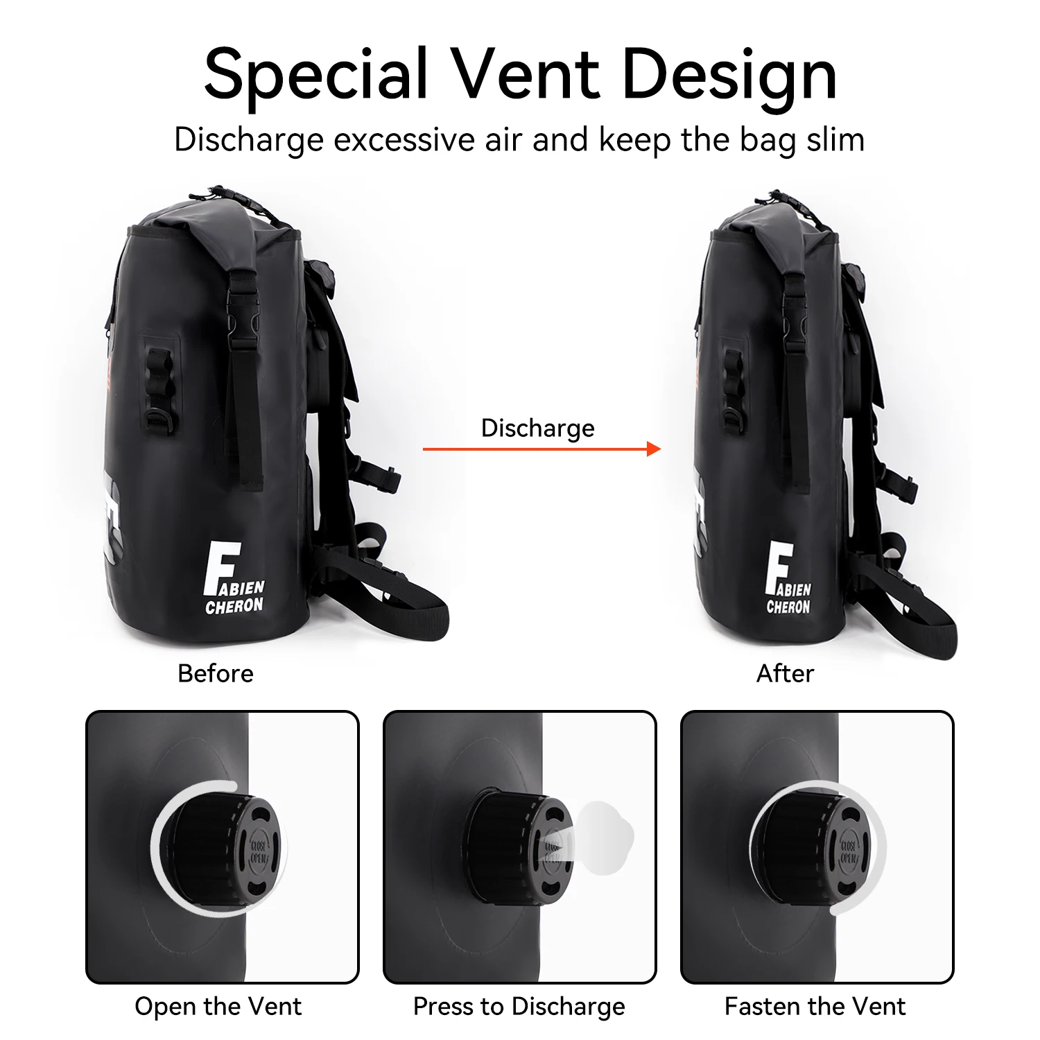 Custom Logo 45L Floating Outdoor Dry Sack Boating Kayaking Camping Bags Waterproof Backpack for Men