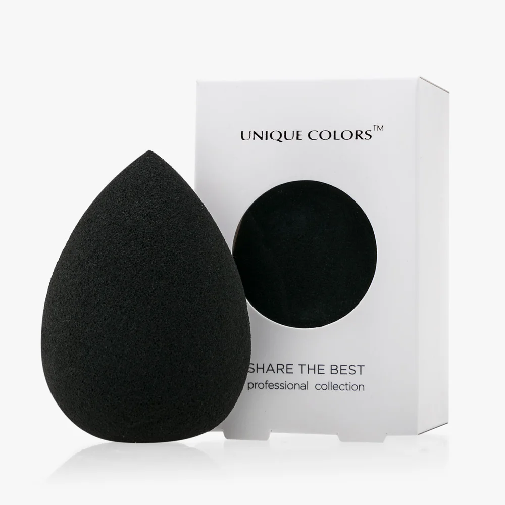 Бесплатный образец, косметическая черная многофункциональная веганская косметическая губка