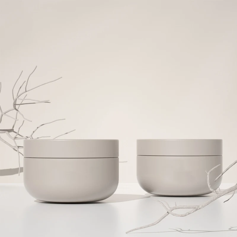 4 Oz Body Butter Jars Cosmetic Containers Custom Carton Box Round Hair Product/makeup/face Scrub/cream Plastic with Lids White