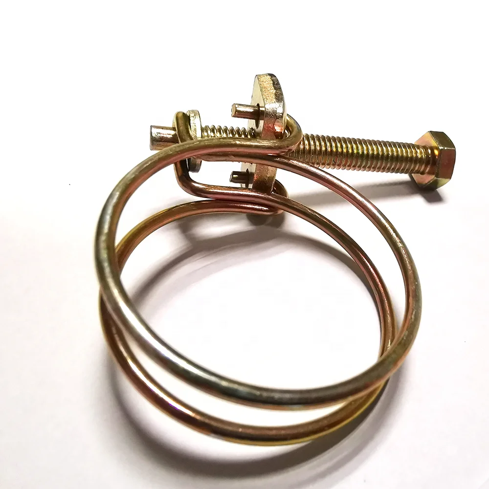 Customized Strong Wire Ring Pipe Clips Adjustable Metal Tube Clamps Clips Galvanized Steel Double Wire Hose Clamps Manufacturer