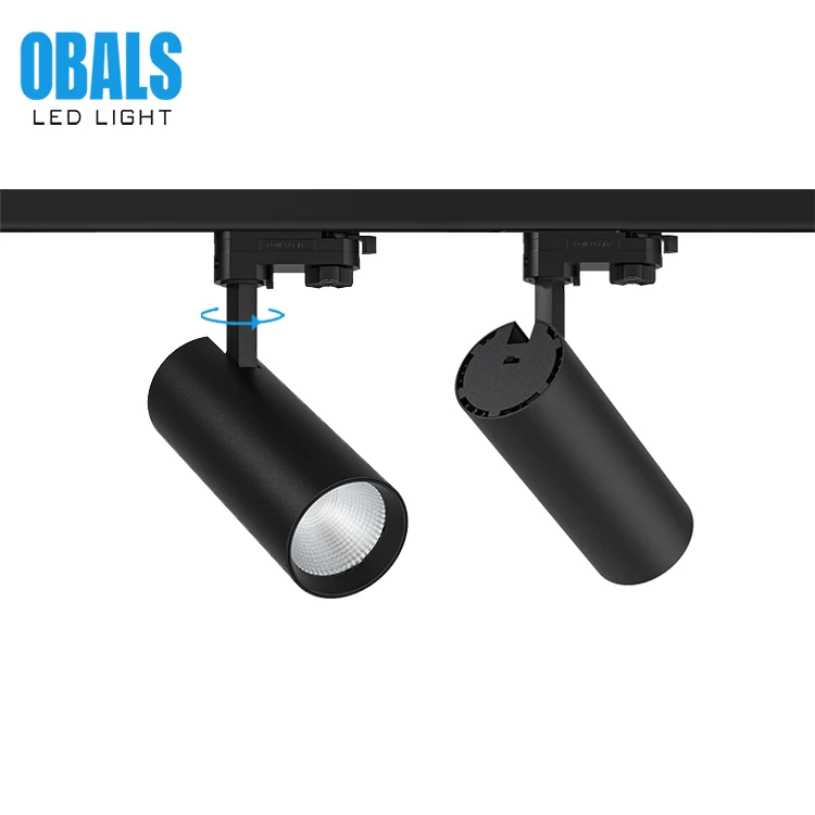 Museum Focus Adjustable Dimmable Zoomable Beam Angle White 4 Wires 3 Circuit 25w 30w Cob Led Track Light System