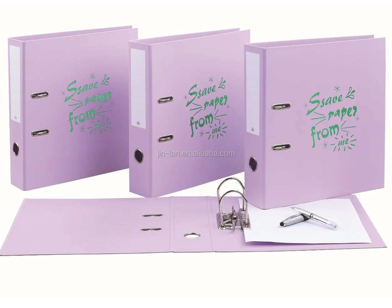 
paper Lever arch file with gold foil 