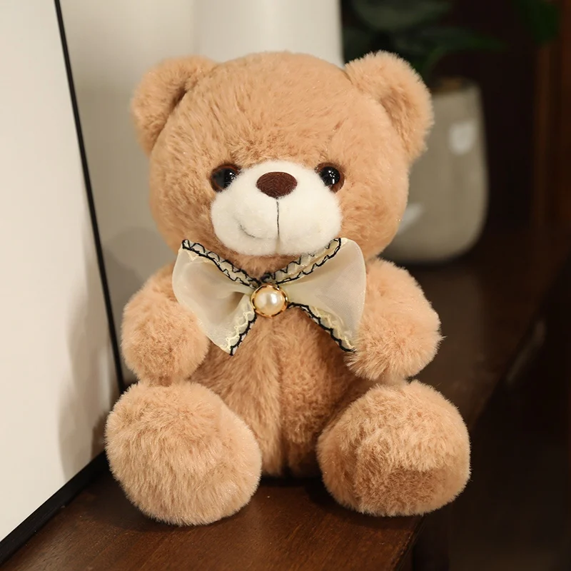 20cm Super Soft Adorable Colorful Small Teddy Bear Sitting Bear with Bow