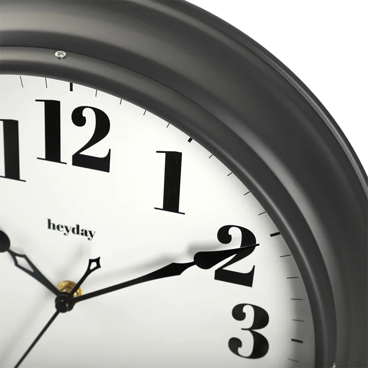 12 inch quartz analog silent non ticking round shape modern design wall clock