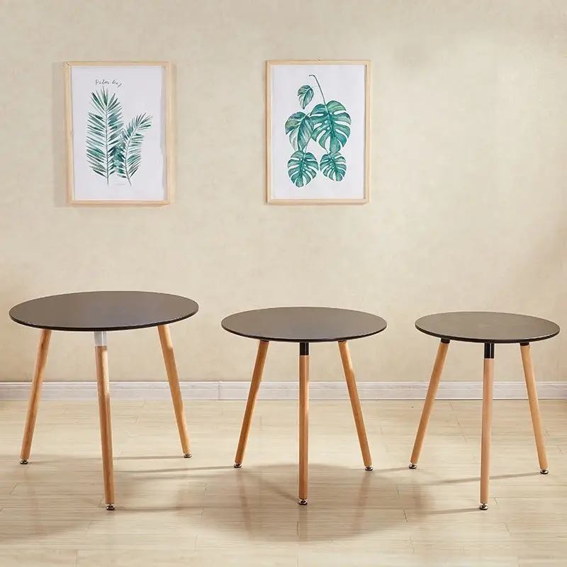 Household balcony Nordic round table and chair set simple leisure dining coffee shop table