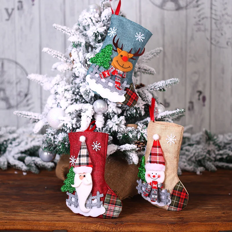 Xmas Decorations Ornaments Christmas Socks Christmas Gift Bags For Party Christmas Tree Ornaments