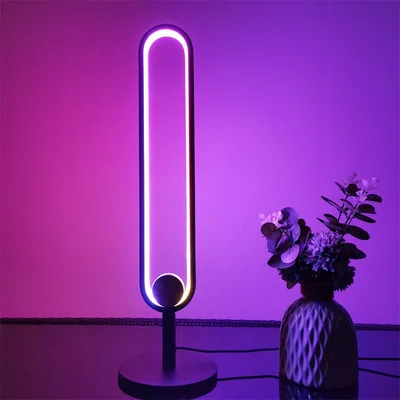 
Modern nordic RGB color changing remote dimmable desk light home decor luxury bedside circle Led table lamps 