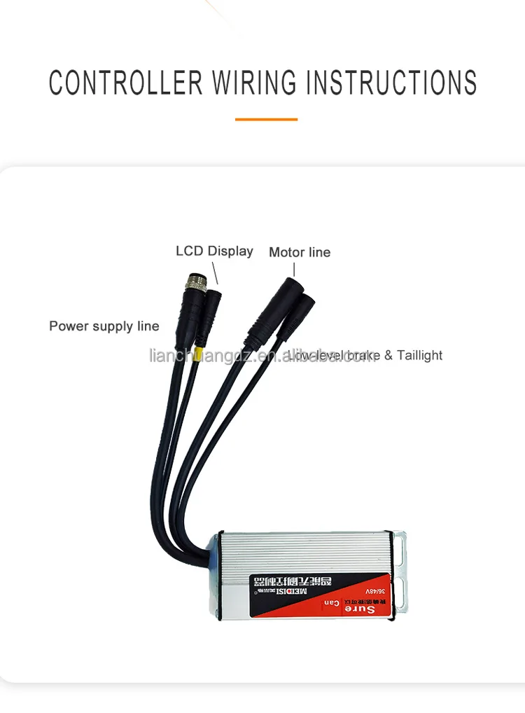 MEIDISI 60v 250w350w customized foc lithium battery brushless electric bicycle scooter bldc motor controller