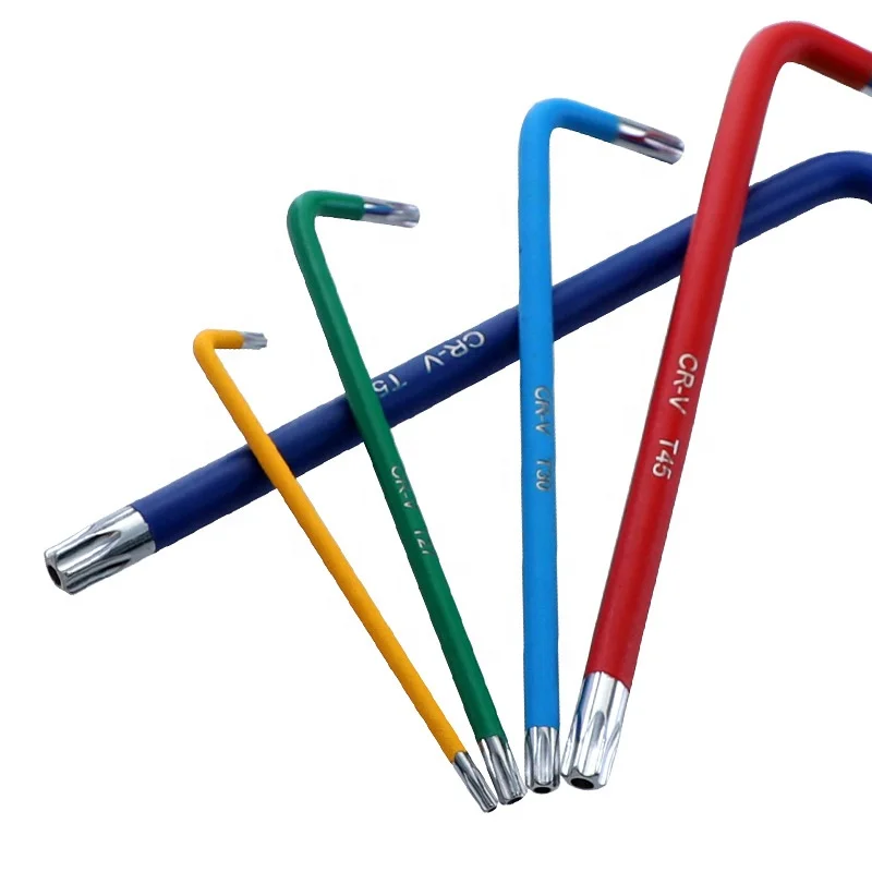 9 Piece Metric Ball End Color Coded Hex L-Key Set Hex Key Allen Wrench Set