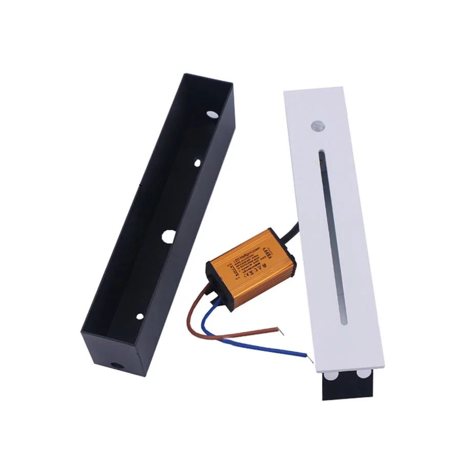 Датчик движения Joyolux с пассивным инфракрасным датчиком движения и датчиком дневного света, алюминиевый светильник для лестницы, угловой углубление, для прихожей, 3 Вт