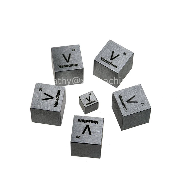 High Density Vanadium Cubes 99.95% 10mm Density Pure Vanadium V Cubes for Collections or Experiments