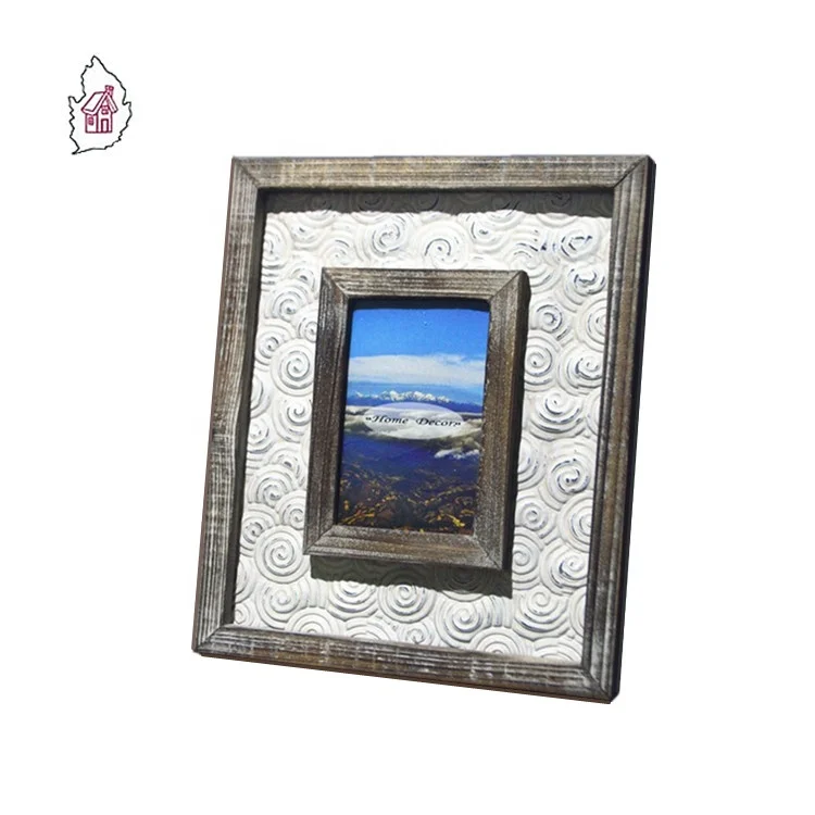 
Distressed Antique Retro Embossed Hollowed Out Metal Picture Frames A3 