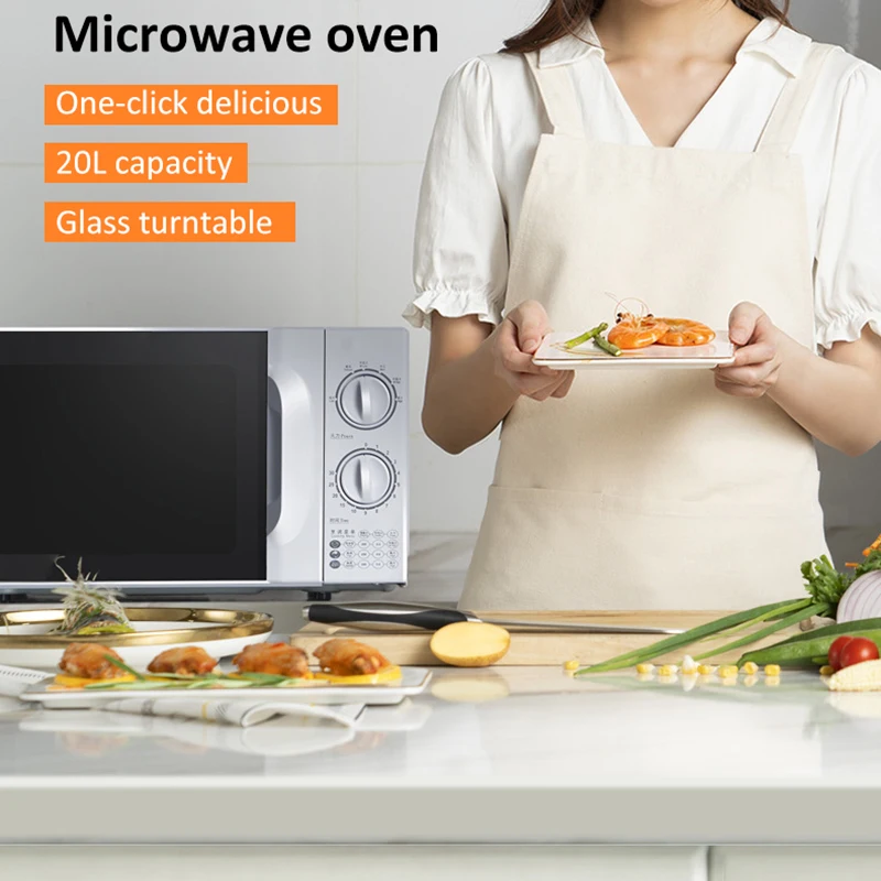20L Microwave Oven Small Household Turntable Heating Multi-function Fully Automatic Microwave Oven