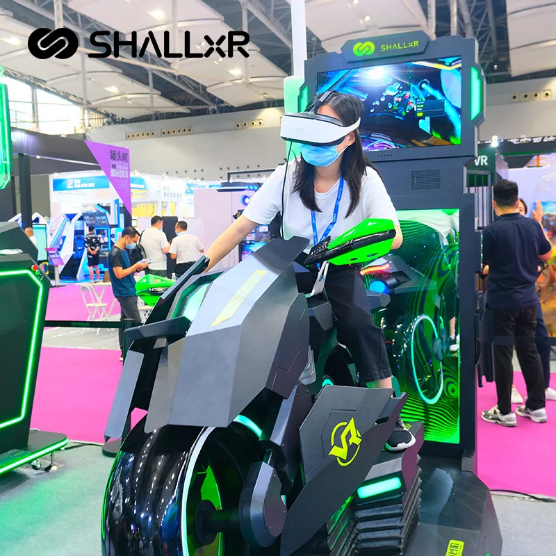 ShallxR Interactive Games HD Screen Wind Motion Ride Simulator VR Motor Racing Game Machine