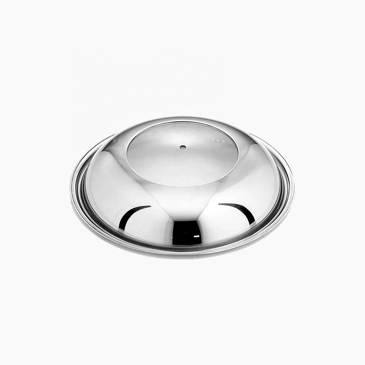 SHIXING Tempered Glass Lid Dome Stainless Steel Glass Lid With Steam Hole Suitable for Kitchen Cookware Cooking Frying Pan Lid