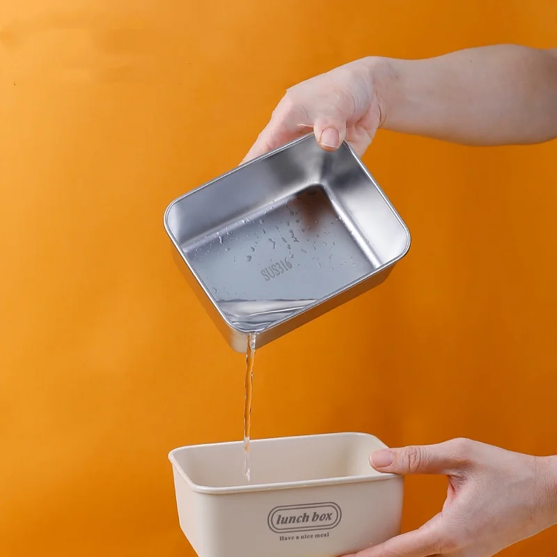 304 Stainless Steel Lunch Boxes Set Meal Boxes with Insulated Bag Tiffin Lunch Box Stainless Steel