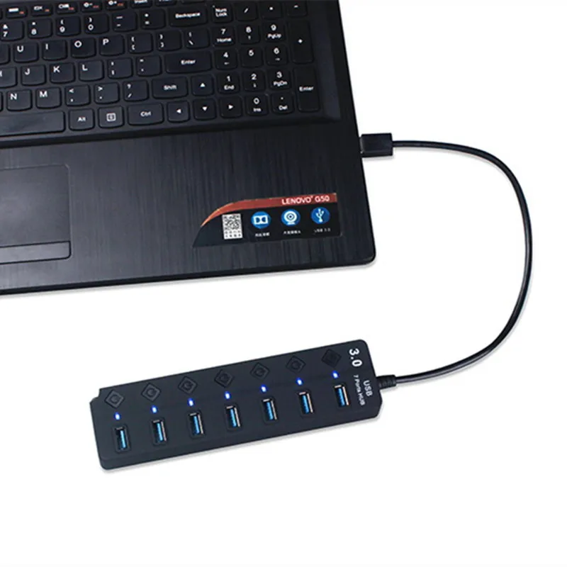  USB-концентратор версии 3 0 (7 USB-портов) и совместим с мышью/клавиатурой/жестким