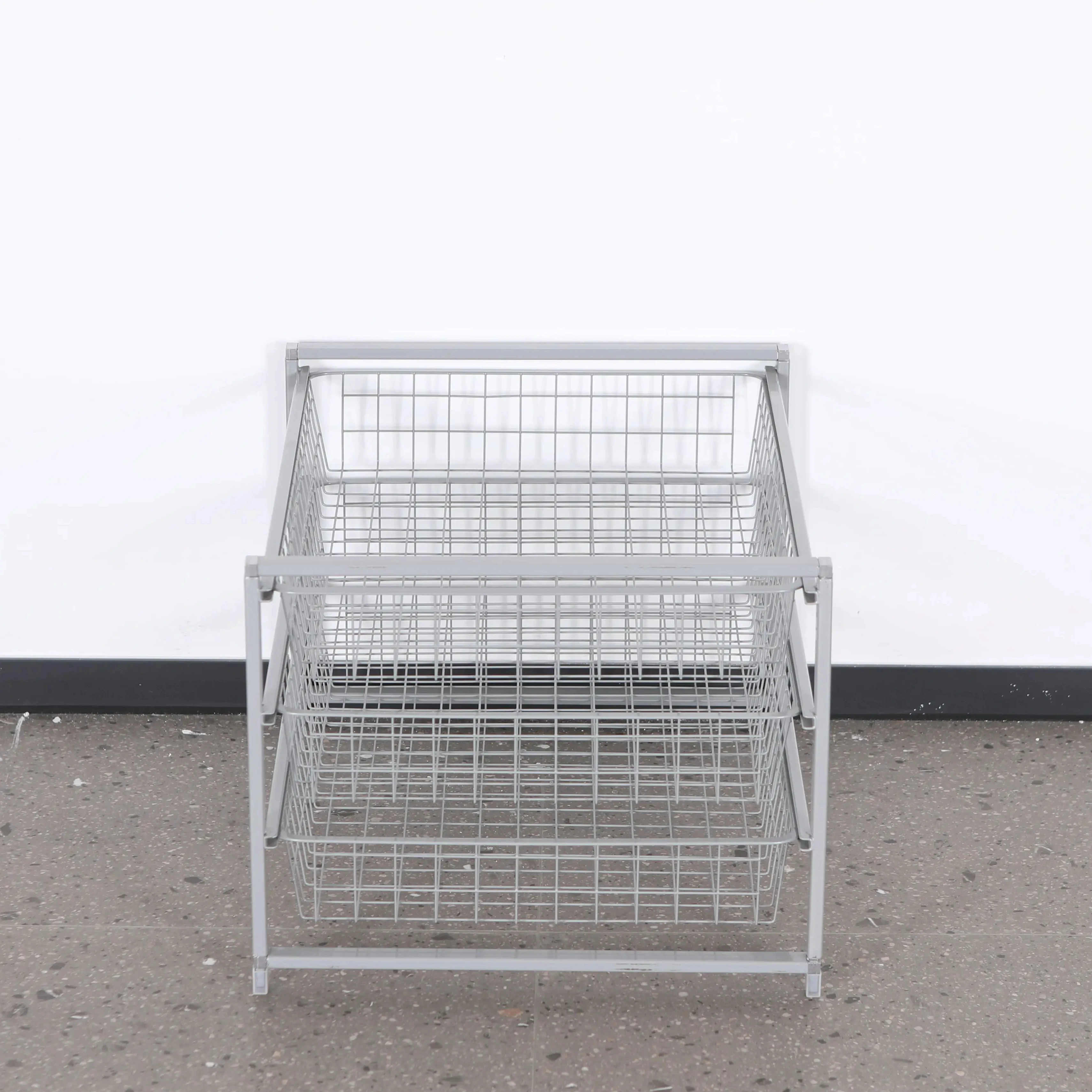 Metal Garage Tool Deposit Rack Kitchen Vegetable Home Storage Wire Basket For Laundry Basket