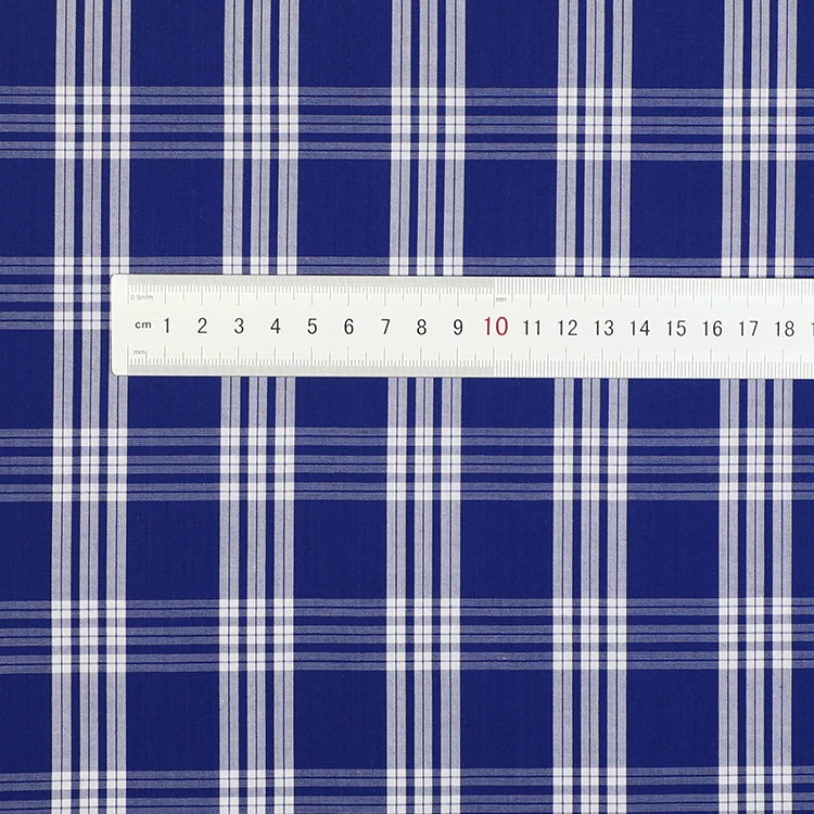 High Quality 100% Cotton Plaid Shirt Fabric Stock Lot from China Factory Soft Yarn Dyed Check Yarn for Dress Use Supplied Keqiao