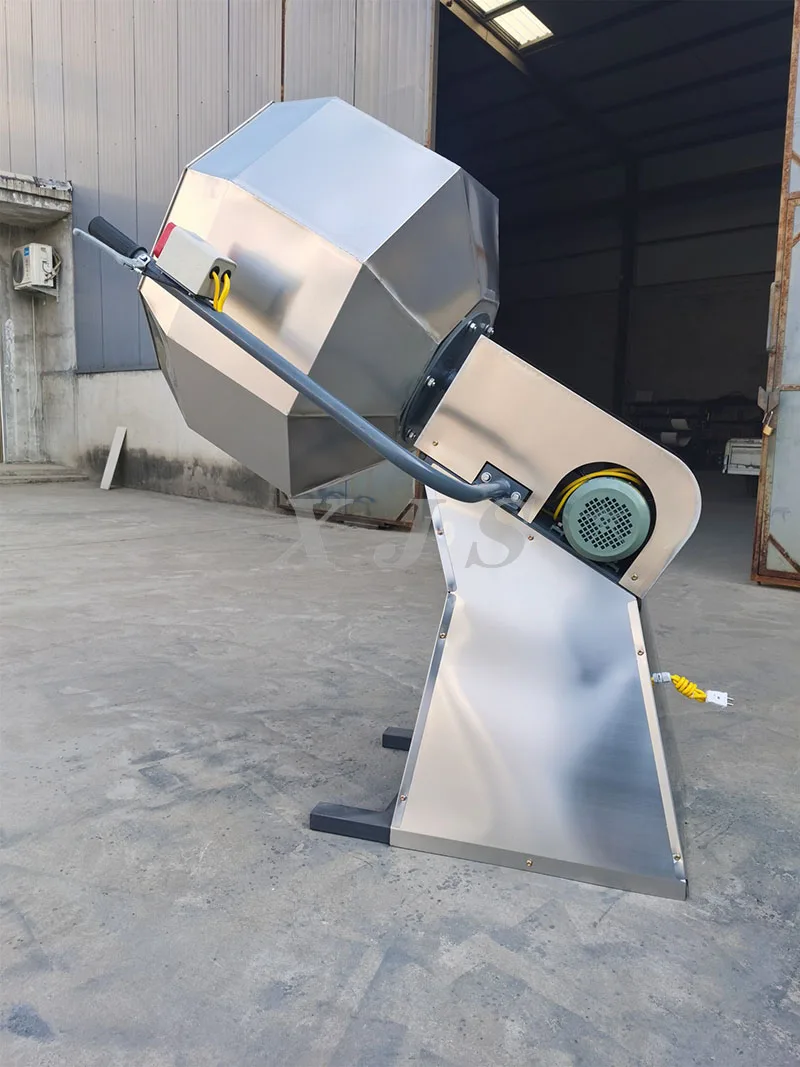 Nuts Roasting And Flavoring Machine/ Single Roller Seasoning Machine/ Seasoning Tumbler Banana Chips Flavoring Machine