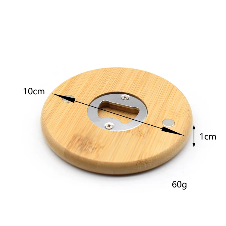 Laser engraving LOGO round beer bottle opener coasters for wedding gift