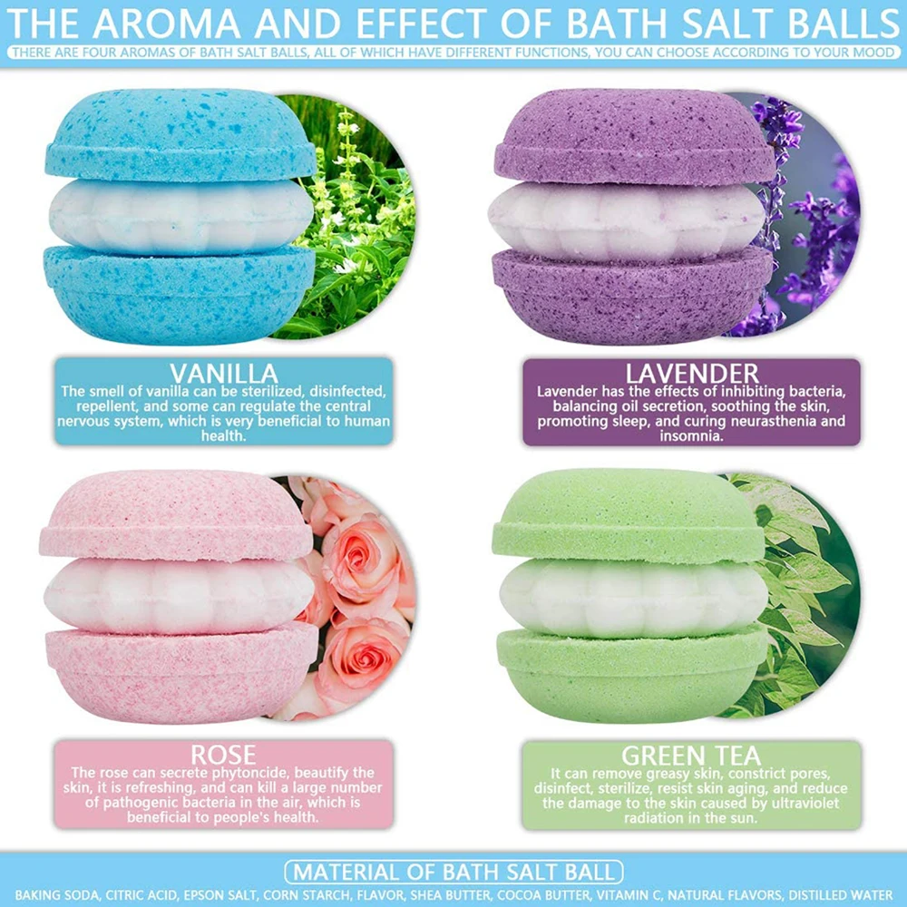 Private Label 100% Handmade Pure Essential Oil Bath Bombs Moisture Skin Fizzy Spa Bubble Bath Bombs Set for Men Women Kids