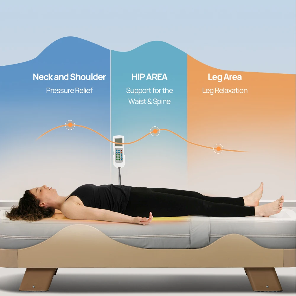 Manufacturers Wholesale Portable Natural Jade Stones Eiectric 4d heating shiatsu Multi-function massage bed with Music