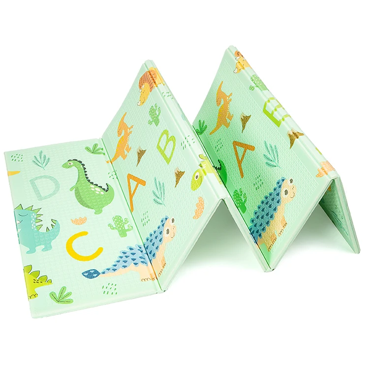 customize size easy to storage eco-friendly dinosaur boy crawling  folding xpe foam baby play mat