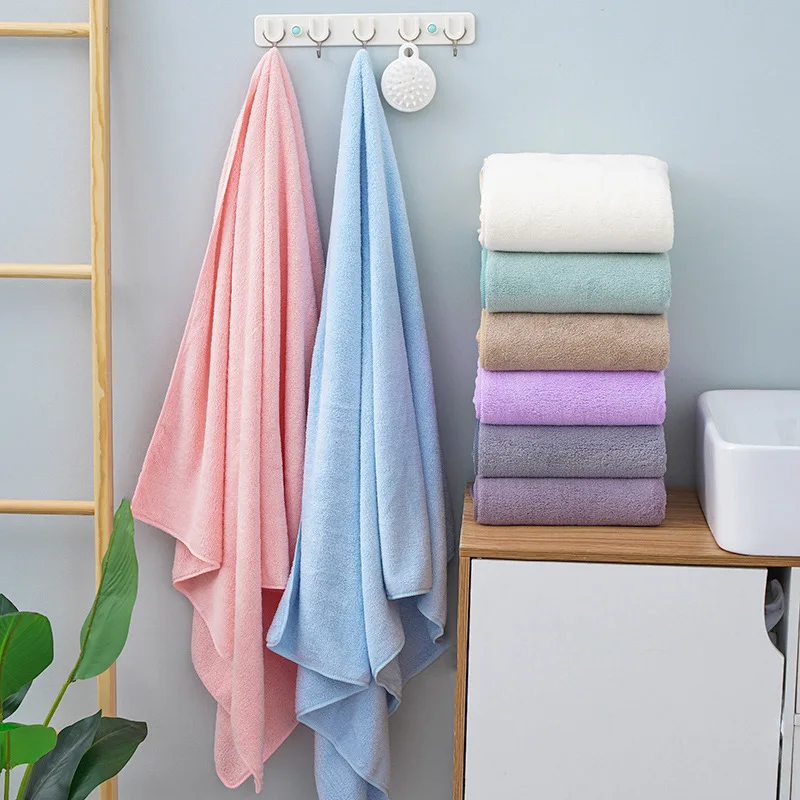 Soft Thick Coral Fleece 70X140 Turkish Bath Towels Set for Kids