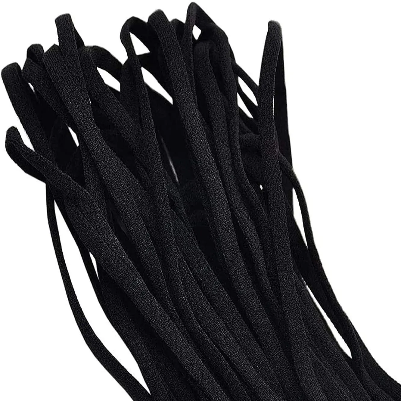 Wholesale Custom White 3/5mm Adjustable Facemask Material 100%PLA Flat Elastic Earloop