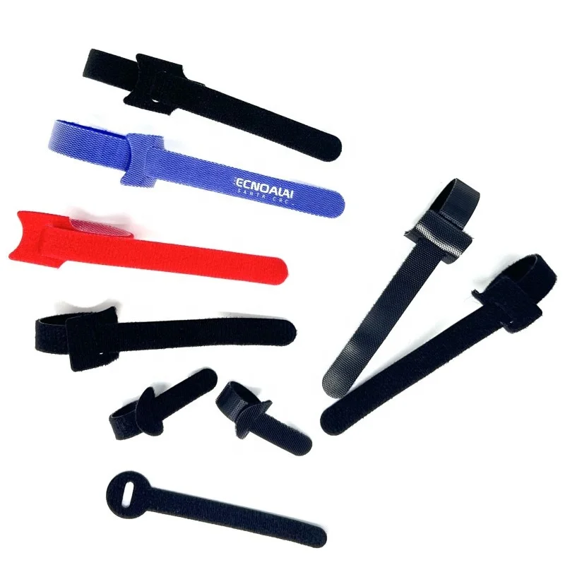 Cable Wire Management Tape Fastener Adjustable Reusable Double Side Back to Back Hook and Loop Cable Ties