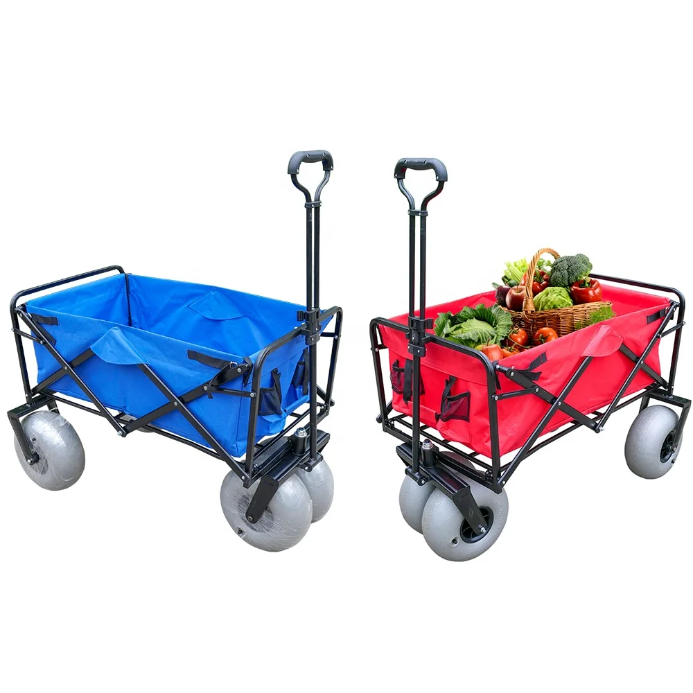 Складная тележка для сада, складная пляжная складная тележка для кемпинга, складная тележка для сада