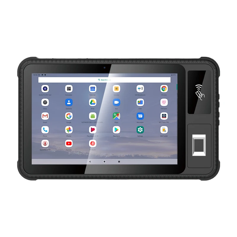 Custom Industrial Android 12 IP67 10 Inch Rugged Tablet Pc With Option NFC Reader Biometric Fingerprint Scanner RFID Reader
